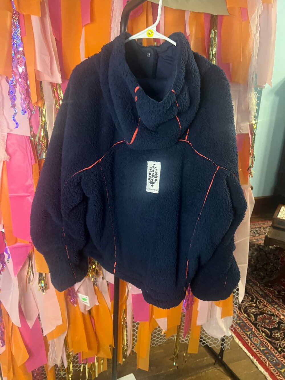 FREE PEOPLE MOVEMENT NAVY FLEECE PULLOVER